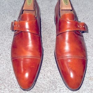 John Lobb Tan Kenton Single Monkstrap Pristine 11-11.5
